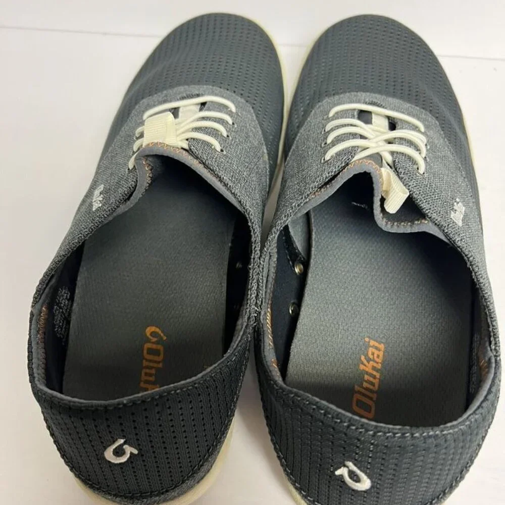 Olukai Men's Nohea Moku Slip On Dark Shadow Size 11.5 M